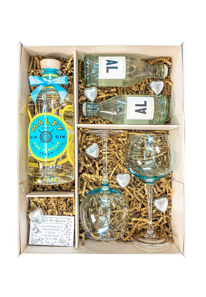 Malfy Gin Limone Gift Set with 2 Glasses - Bottle Values