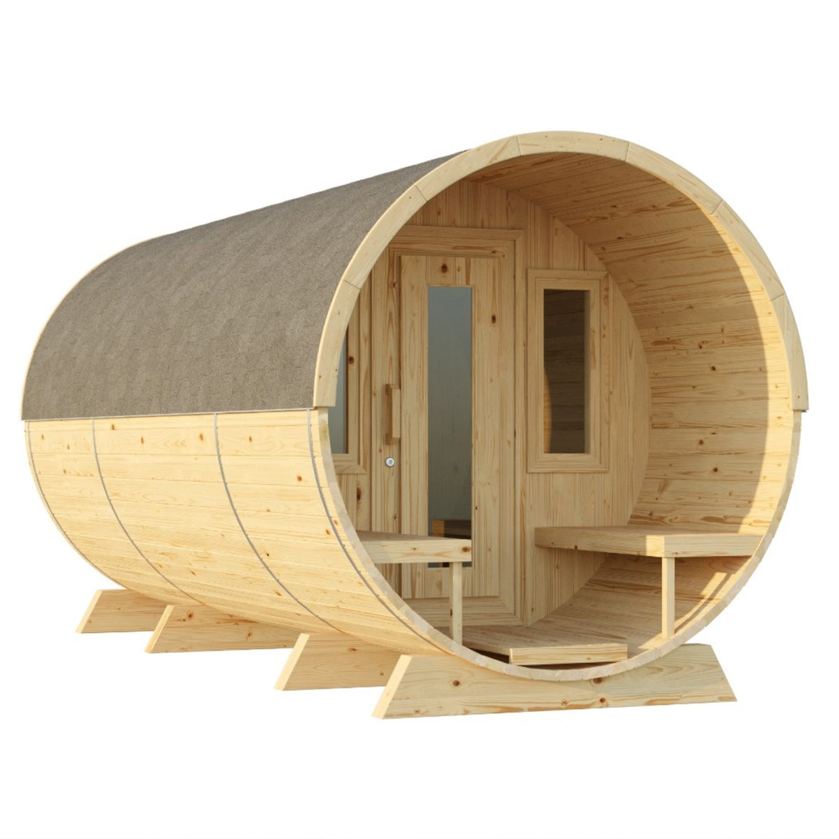 KeiCo Barrel Glamping Pod 480 | Premium Nordic Spruce Luxe Retreat– The ...