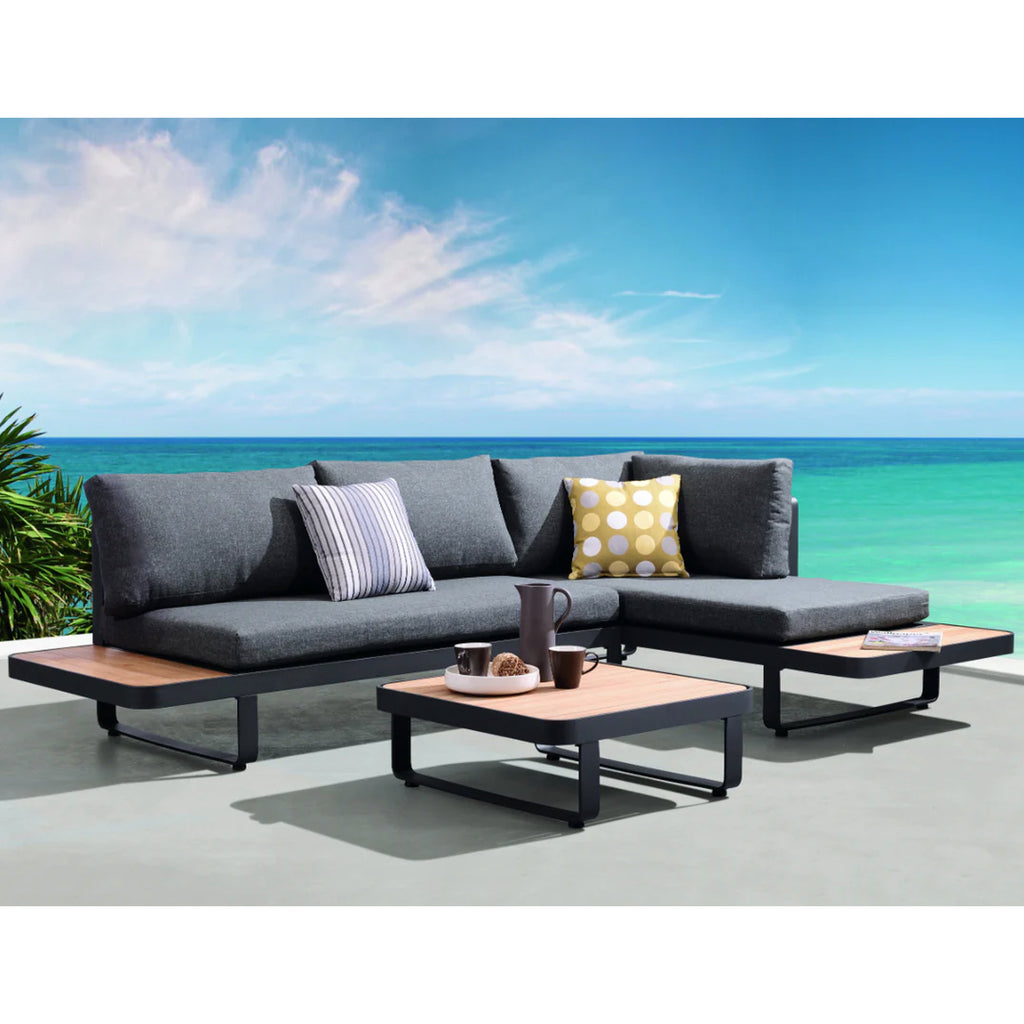 HiGold Corner Sofa Set for Gardens Featuring FSC Certified Teak Wood