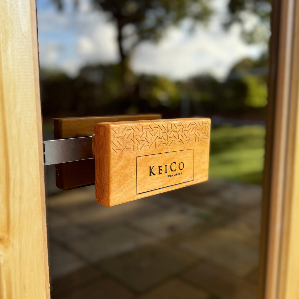 KeiCo Wellness signature door branding detailing