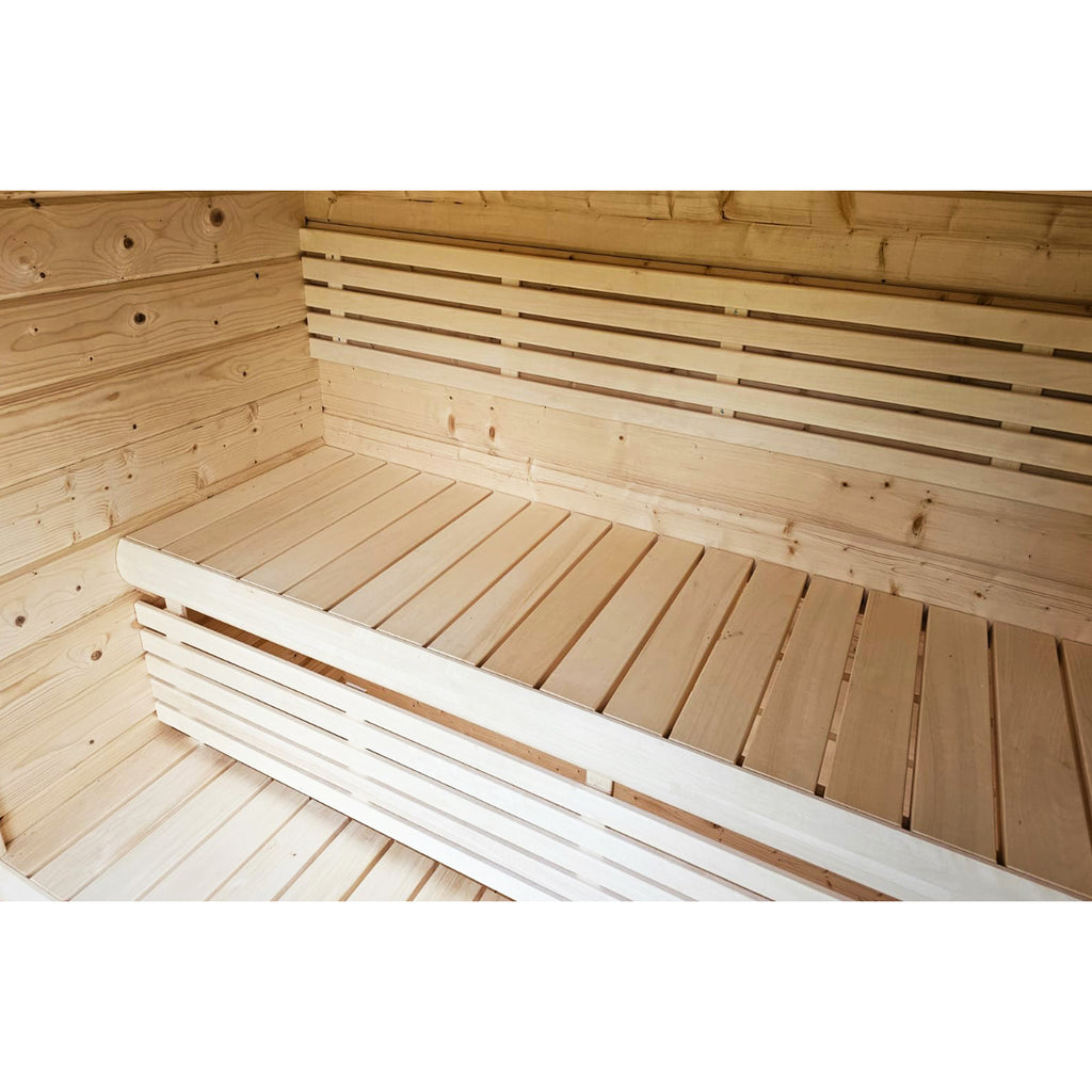 Wood-Fired or Electric Heater Options for KC ISLA Garden Sauna