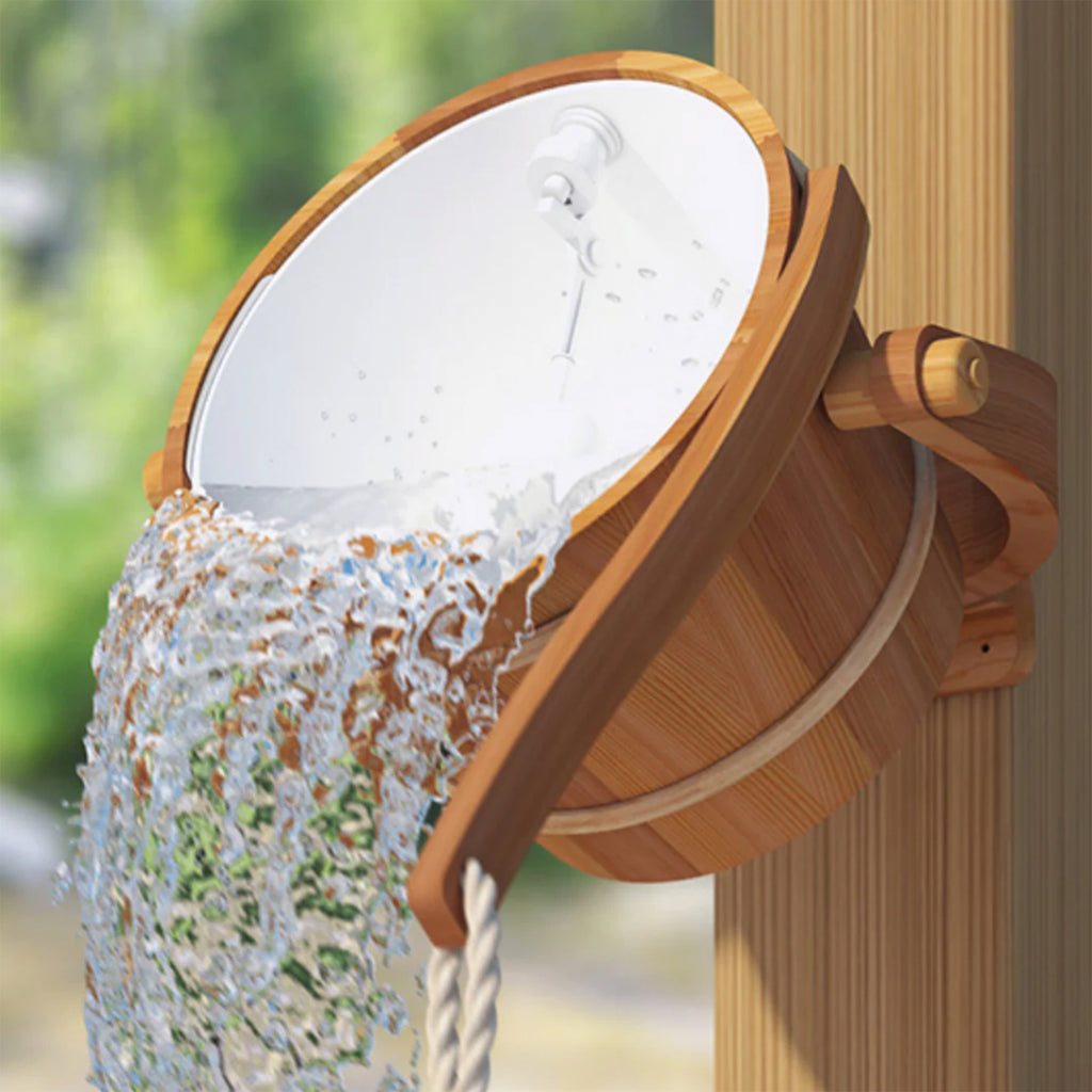 Refreshing Waterfall Effect from KeiCo Cold Pail Shower Mounted on Wall