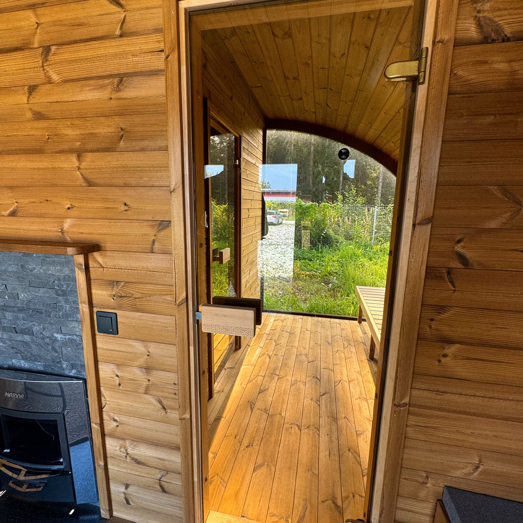 Electric & Wood-Fired Sauna Heater Options for the KC Serenity Wellness Cabin